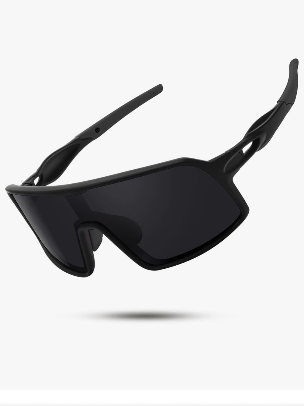 Sekkaf Unisex Sport Wrap Sunglasses in Black with UV Protection